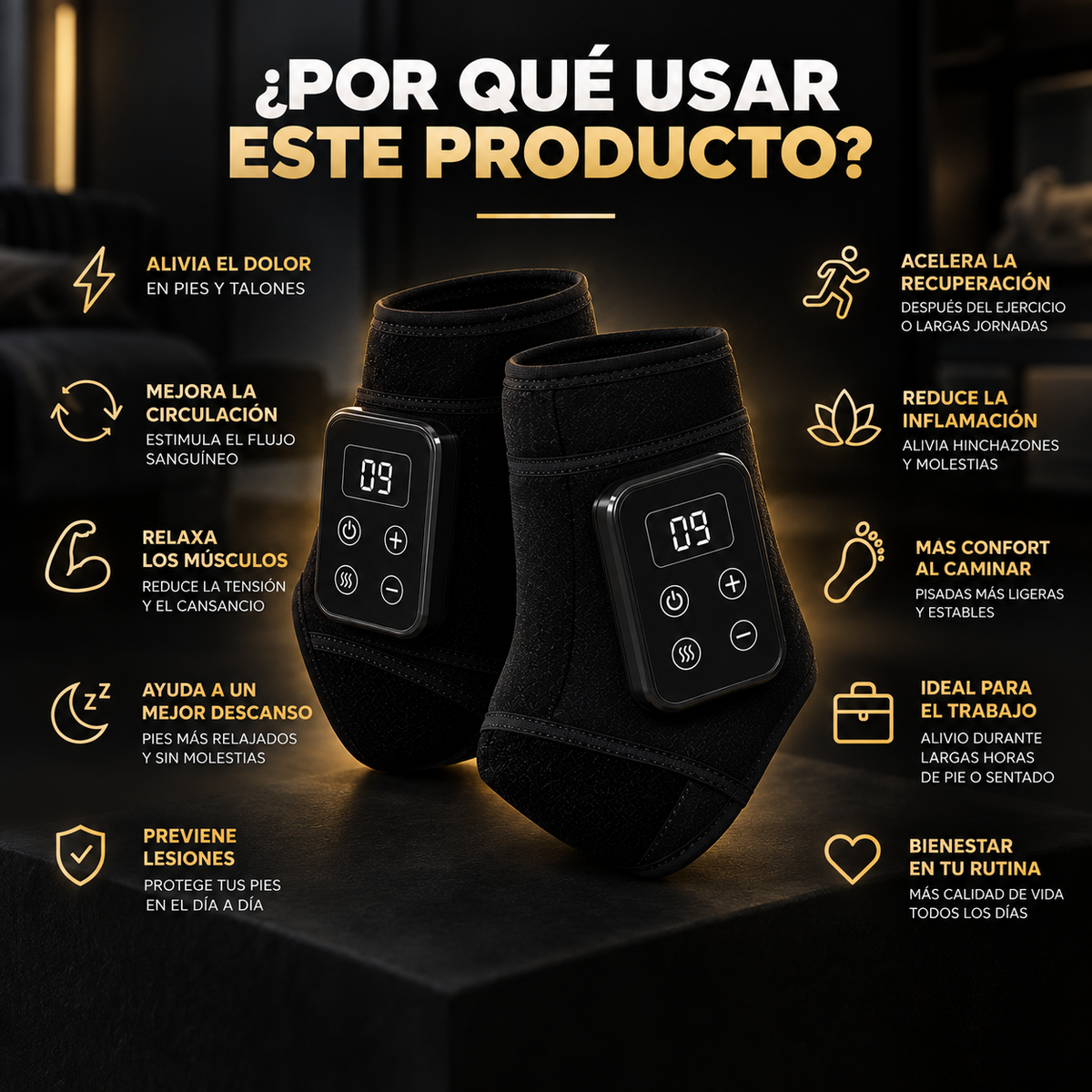 MAVIA PLUS™ - Masajeador Eléctrico Inteligente de Tobillo - Relajación y Bienestar para tus Pies.