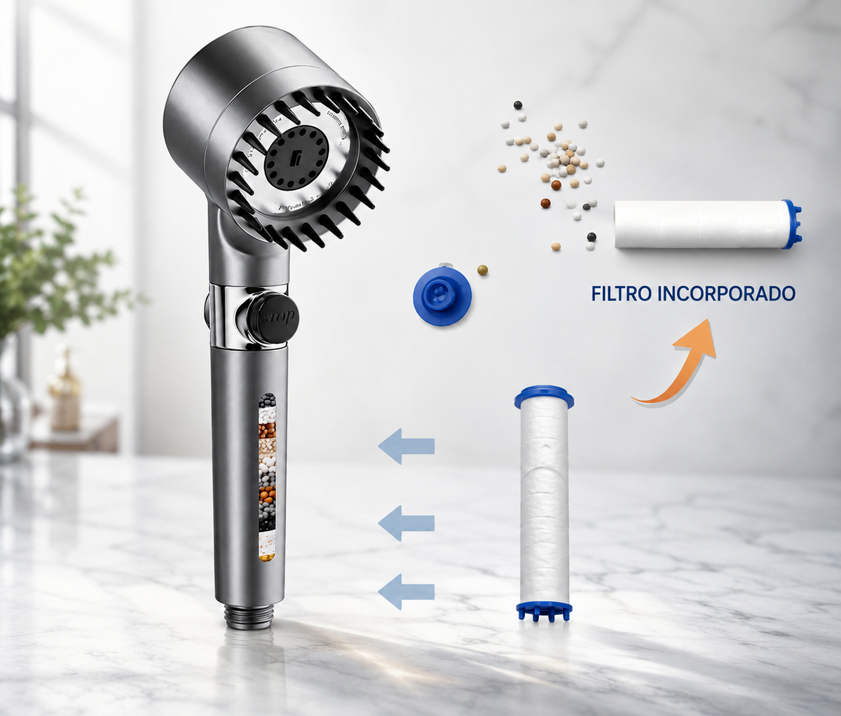 MAVIA PLUS™ - Alcachofa de Ducha de Alta Presión - Disfruta cada ducha como mereces.