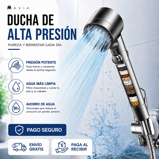 MAVIA PLUS™ - Alcachofa de Ducha de Alta Presión - Disfruta cada ducha como mereces.