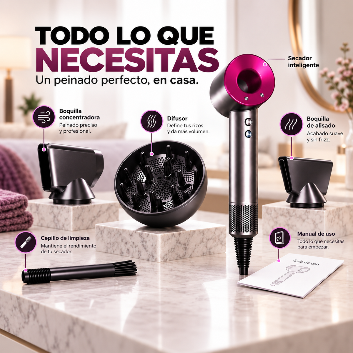 MAVIA PLUS™ - Secador Inteligente - Tu Cabello, Tu Mejor Versión