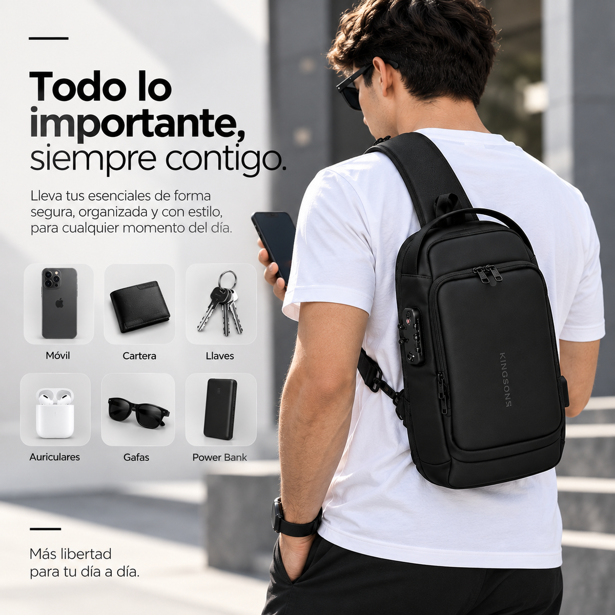 MAVIA PLUS™ - Bolso Bandolera Antirrobo - Seguridad y estilo en cada movimiento.