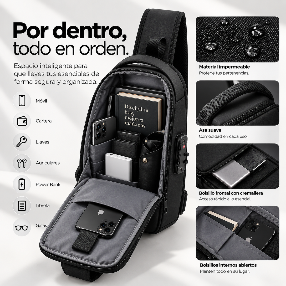 MAVIA PLUS™ - Bolso Bandolera Antirrobo - Seguridad y estilo en cada movimiento.