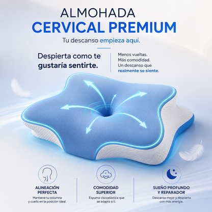 MAVIA PLUS™ — Almohada Cervical Premium - Tu cuello alineado, tu descanso transformado!