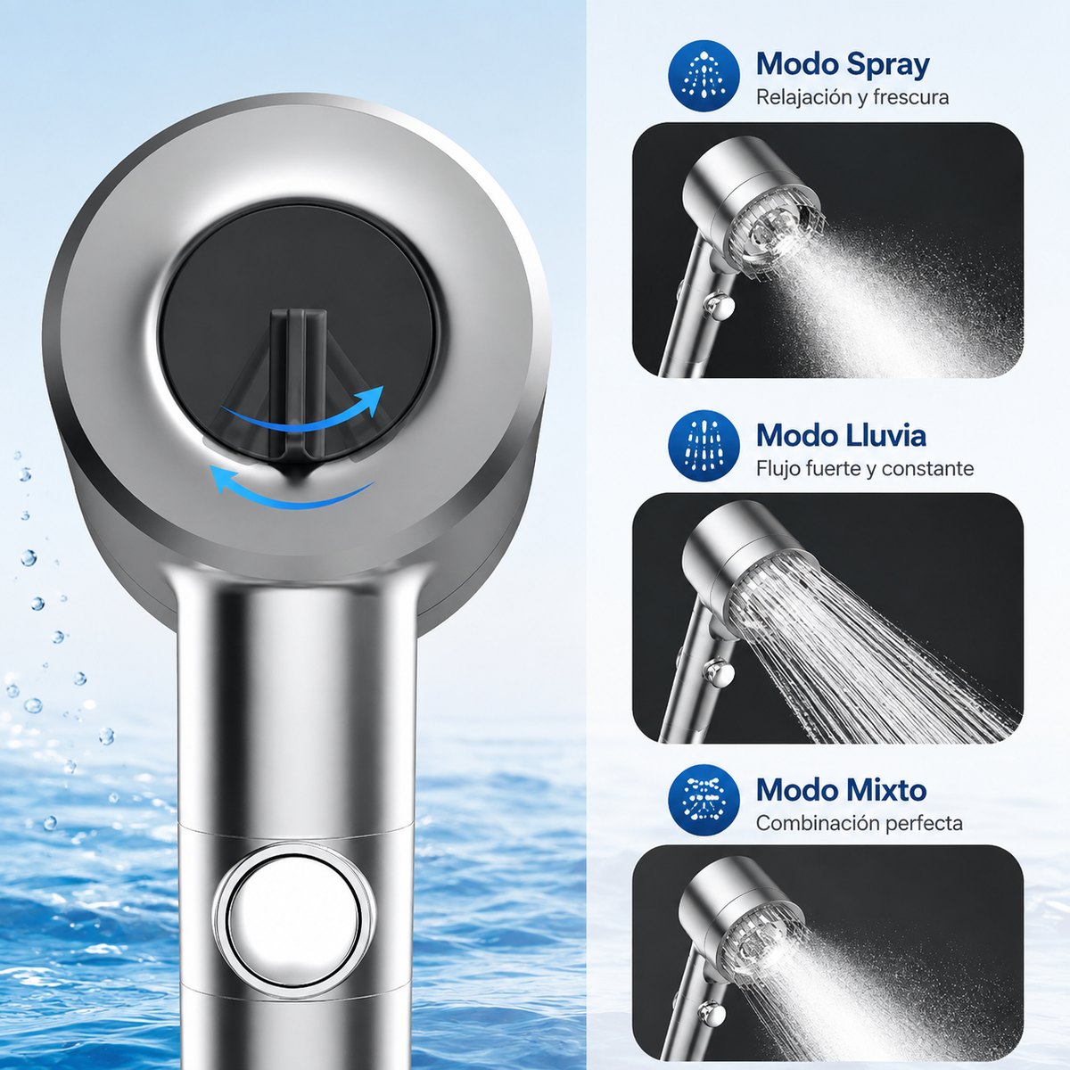 MAVIA PLUS™ - Alcachofa de Ducha de Alta Presión - Disfruta cada ducha como mereces.