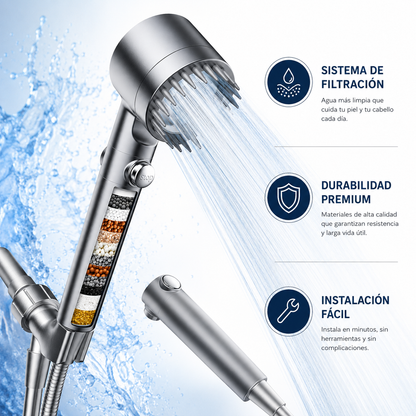 MAVIA PLUS™ - Alcachofa de Ducha de Alta Presión - Disfruta cada ducha como mereces.
