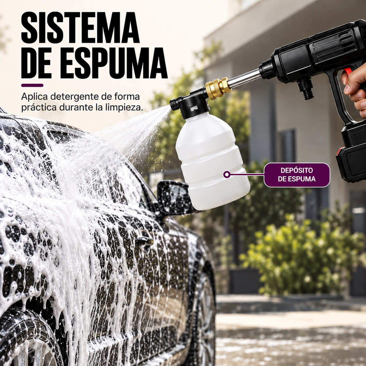 MAVIA PLUS™ - Pistola Alta Presión Inalámbrica Portátil - Limpieza potente, donde quieras.