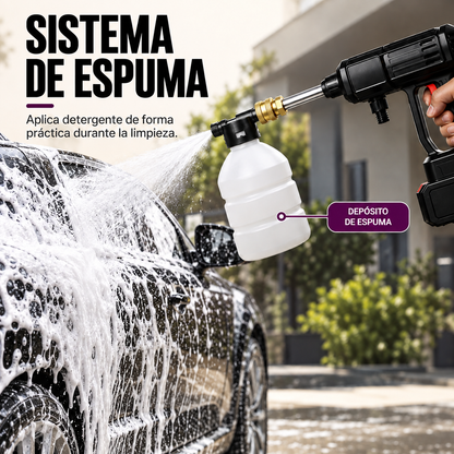 MAVIA PLUS™ - Pistola Alta Presión Inalámbrica Portátil - Limpieza potente, donde quieras.