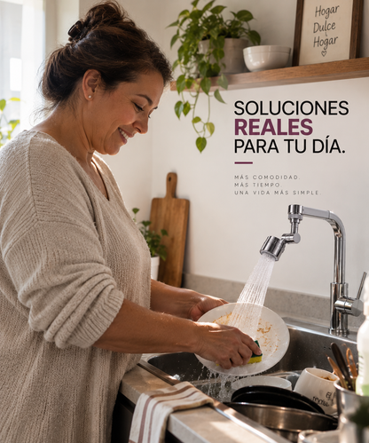 MAVIA PLUS™ - Grifo Giratorio 360° Multifuncional - Disfruta de una limpieza más práctica cada día.