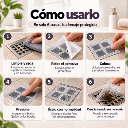 MAVIA PLUS™ - Adhesivos Para Drenajes - Etrapa Pelos Y Residuos Eficazmente.