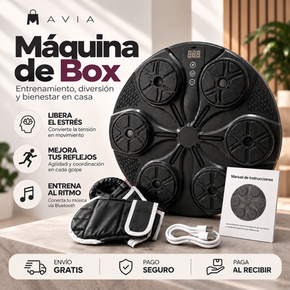 MAVIA PLUS™ - Máquina de Boxeo Inteligente - Golpea. Reacciona. Supera tu ritmo.