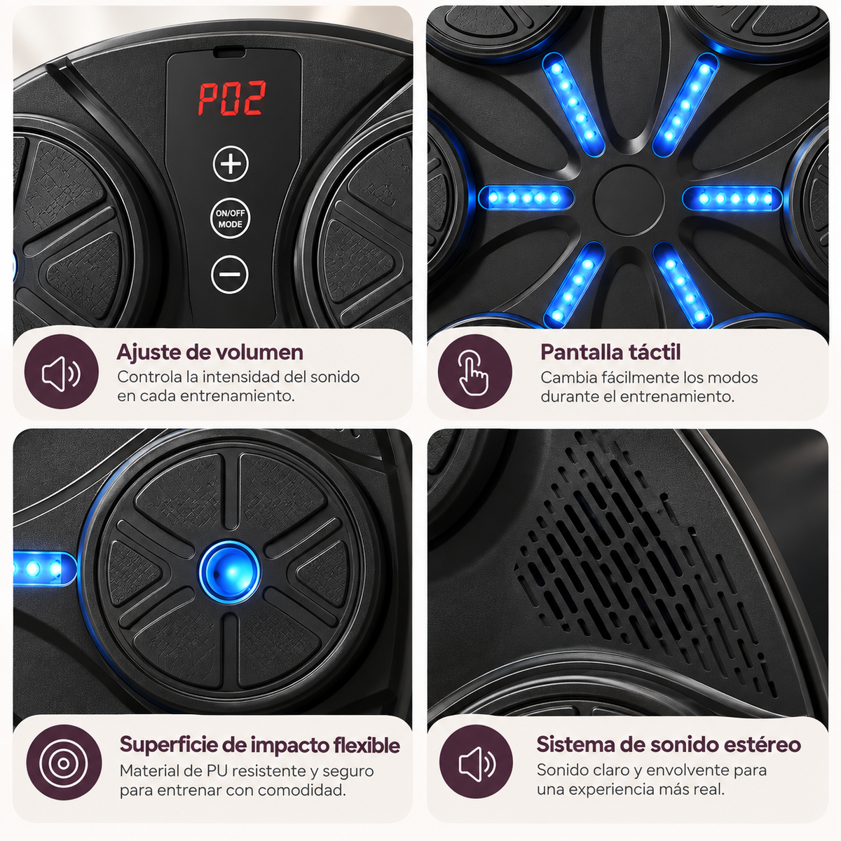 MAVIA PLUS™ - Máquina de Boxeo Inteligente - Golpea. Reacciona. Supera tu ritmo.