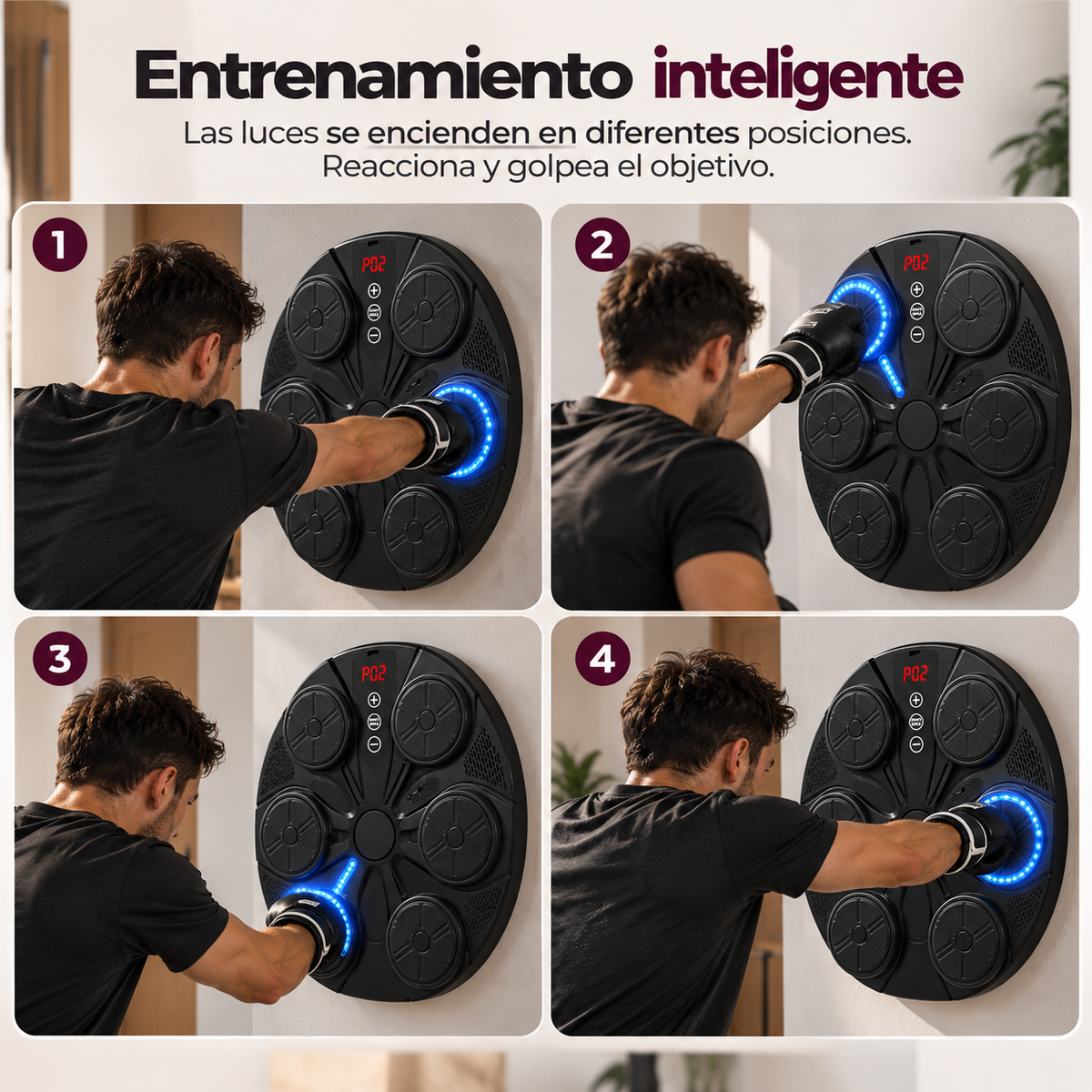 MAVIA PLUS™ - Máquina de Boxeo Inteligente - Golpea. Reacciona. Supera tu ritmo.