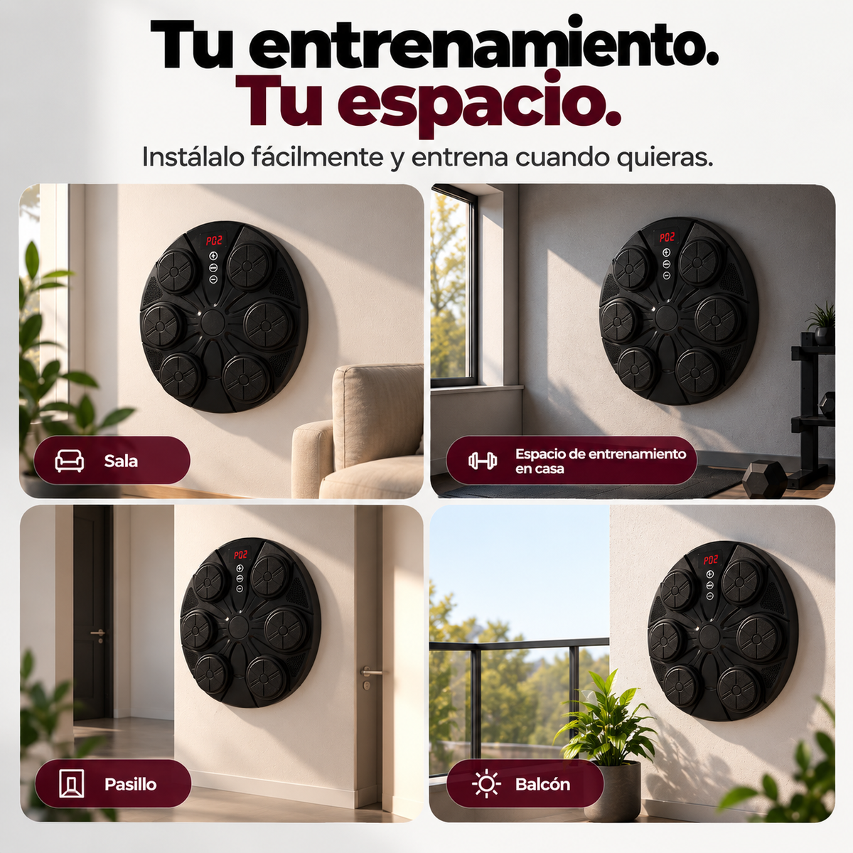 MAVIA PLUS™ - Máquina de Boxeo Inteligente - Golpea. Reacciona. Supera tu ritmo.
