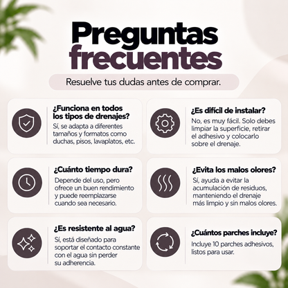 MAVIA PLUS™ - Adhesivos Para Drenajes - Etrapa Pelos Y Residuos Eficazmente.