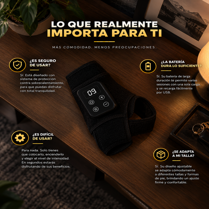MAVIA PLUS™ - Masajeador Eléctrico Inteligente de Tobillo - Relajación y Bienestar para tus Pies.